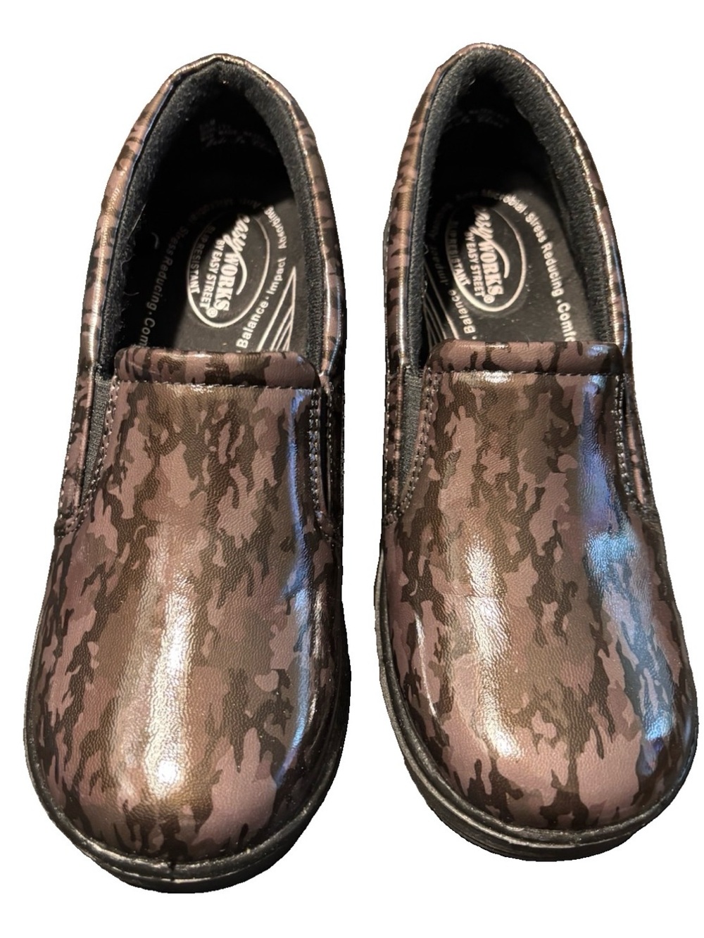 easy street Brown and Black Slip-On Sneakers